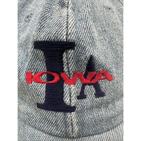 Iowa Hat  Denim Blue Jean Cap Adjustable - Picture 2 of 8